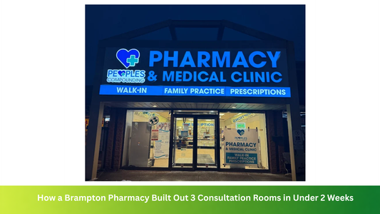 Brampton Pharmacy Adds 3 Clinical Consultation Rooms in 2 Hours: A Delmen Medical Supply Case Study