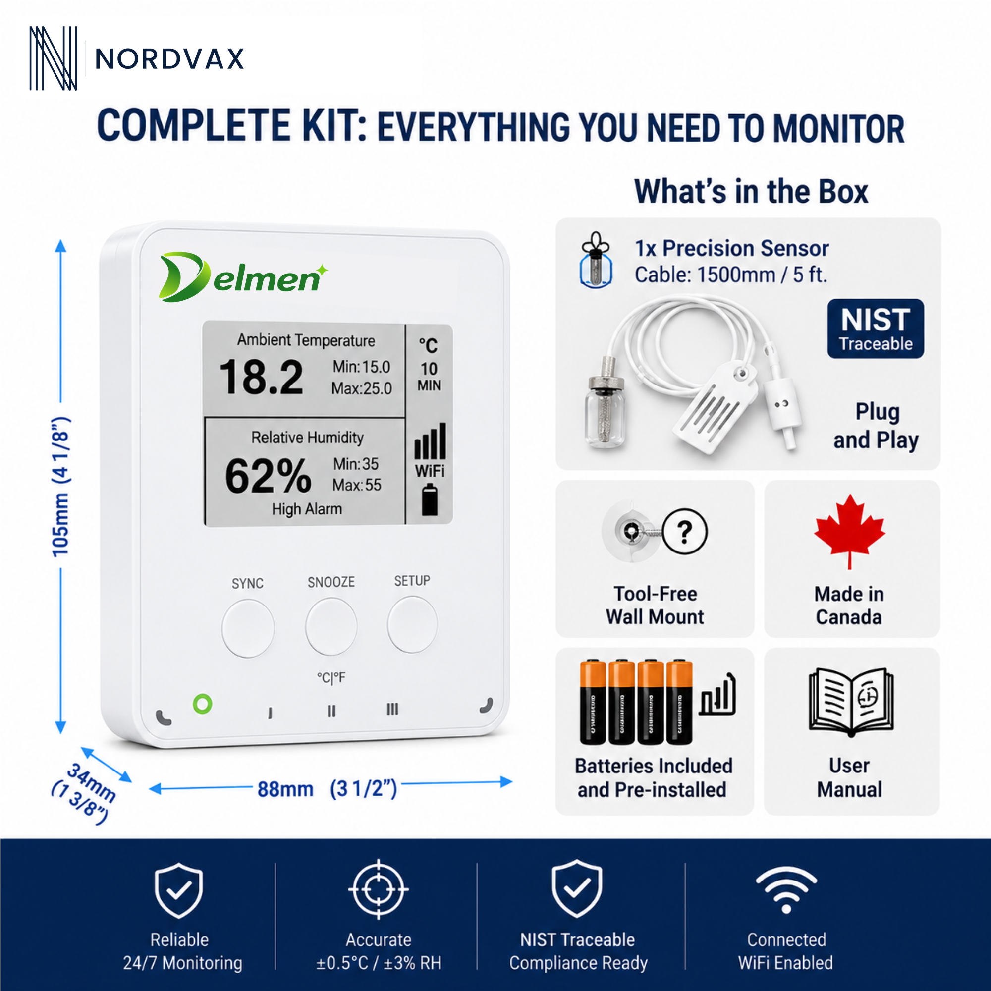 NordVax NOR-5L42 (1.85 Cu.ft) Counter Top Vaccine/Medical Refrigerator
