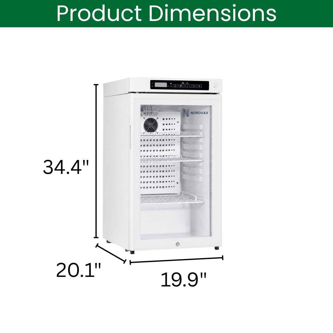NordVax NOR-Lite-120L (4.24 cu ft) · Under-Counter Vaccine/Medical Refrigerator