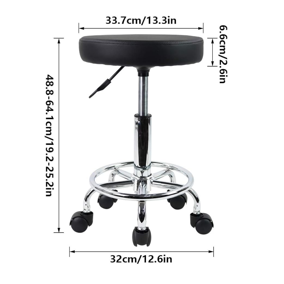 ProLift Medical Stool – Aluminum Base (Black)