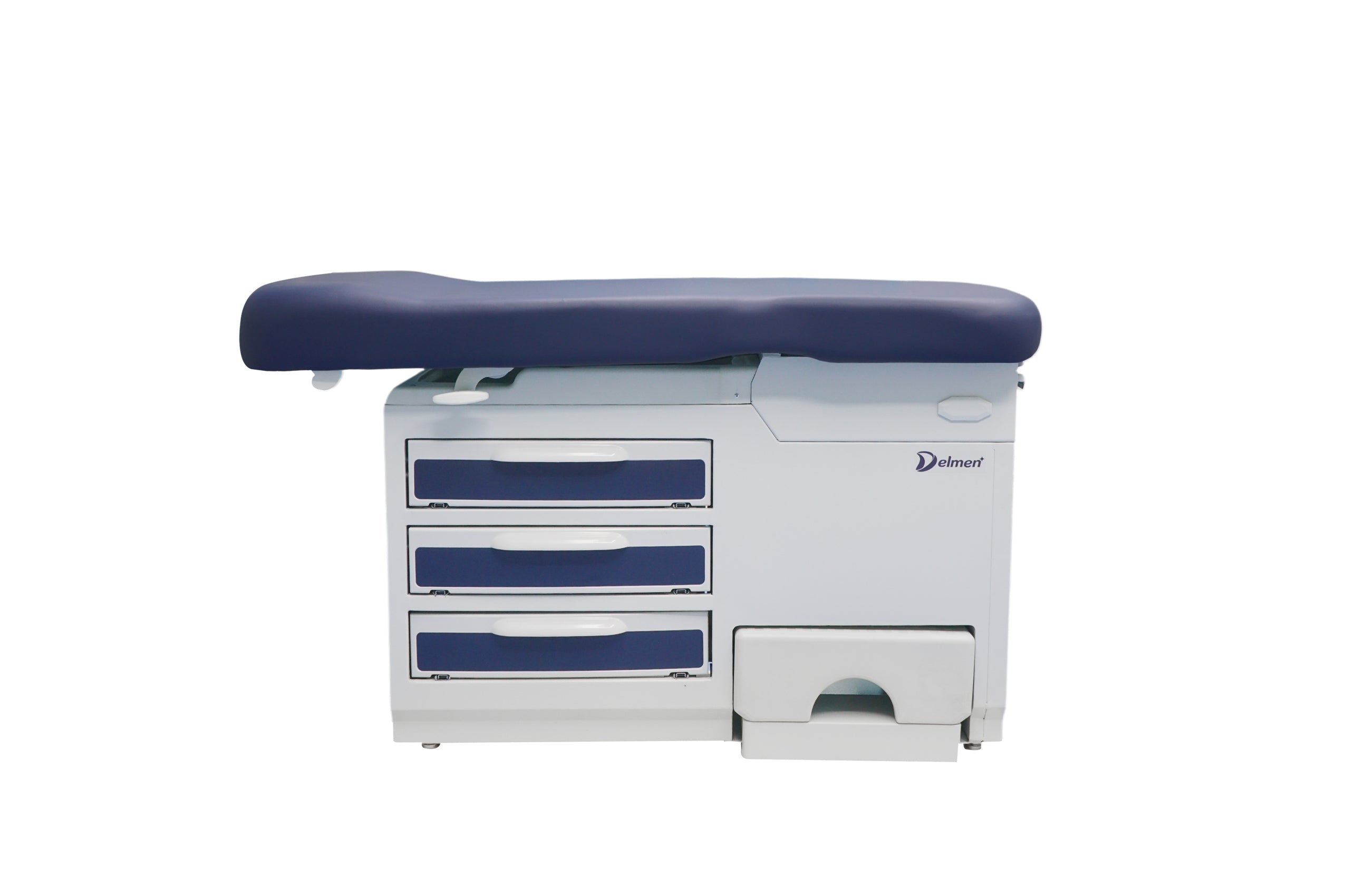Clinic Exam Bed- With Side Step Stool, Blue Finish