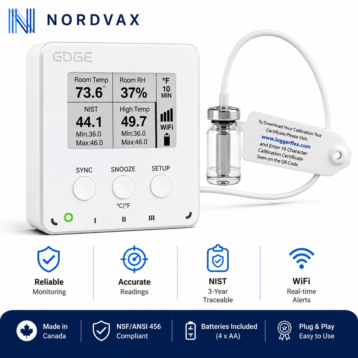 NordVax NOR-5L1006 (34.26 Cu.ft) Vaccine/Medical Refrigerator