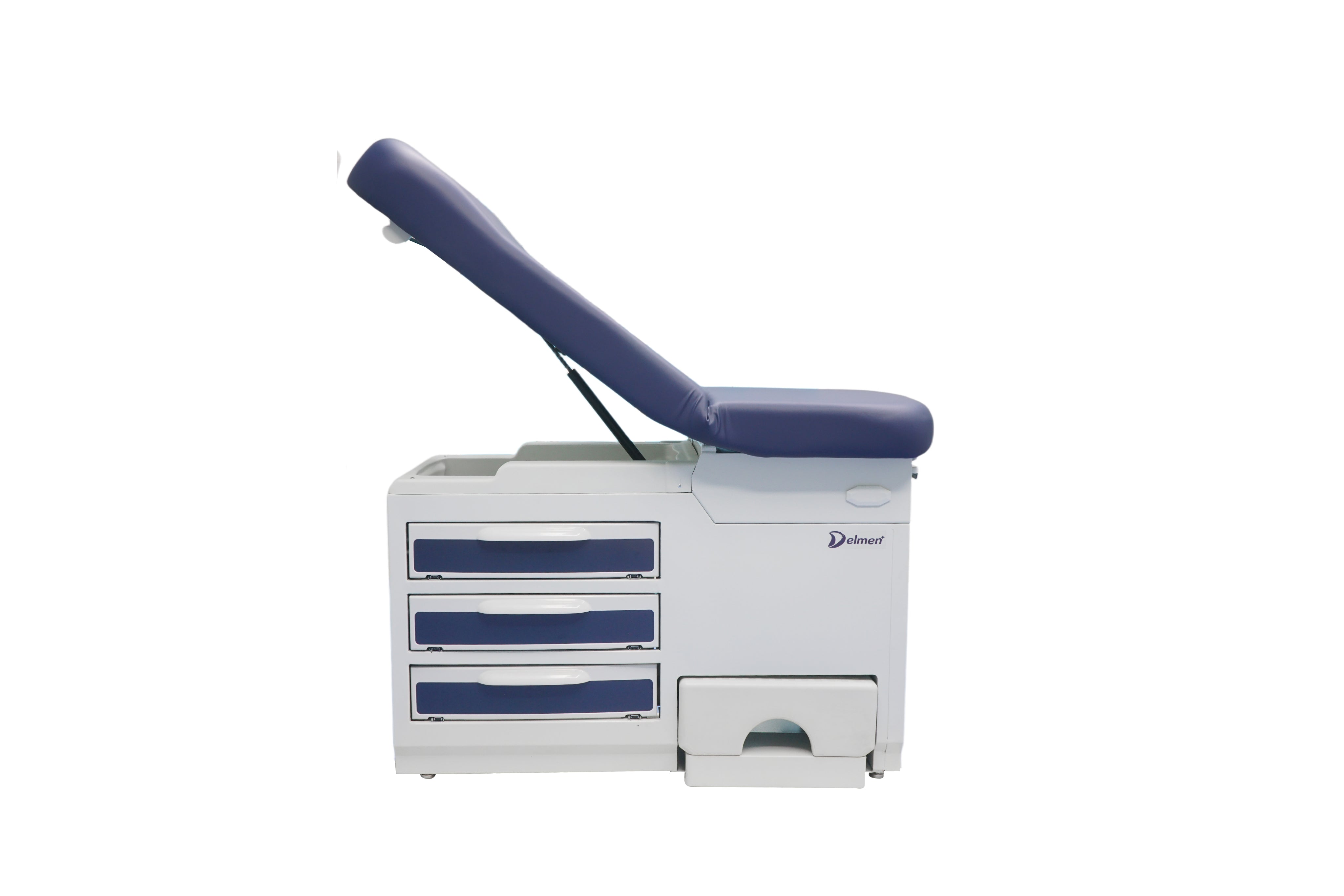 Clinic Exam Bed- With Side Step Stool, Blue Finish