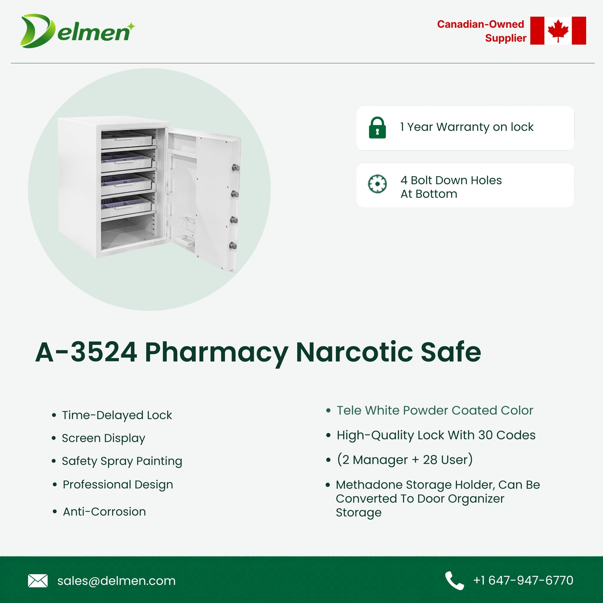 Pharmacy Narcotic Safe A-3524