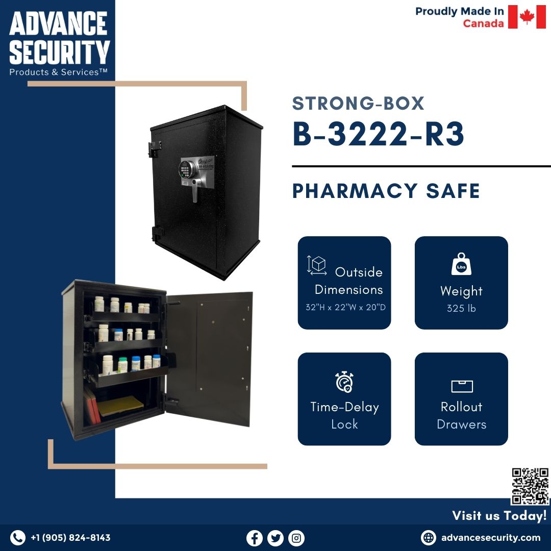 Strong-Box B-3222-R3 Pharmacy Safe with Delay Lock