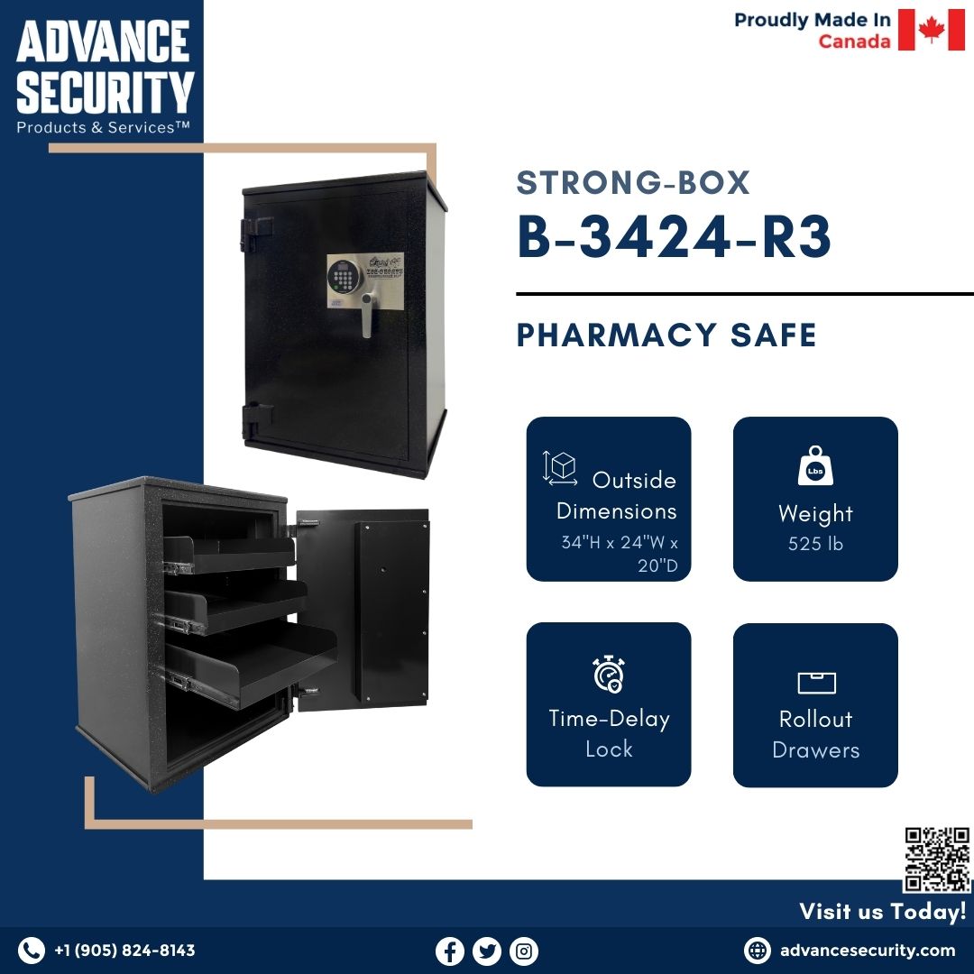 Strong-Box B-3424-R4 Pharmacy Safe with Delay Lock