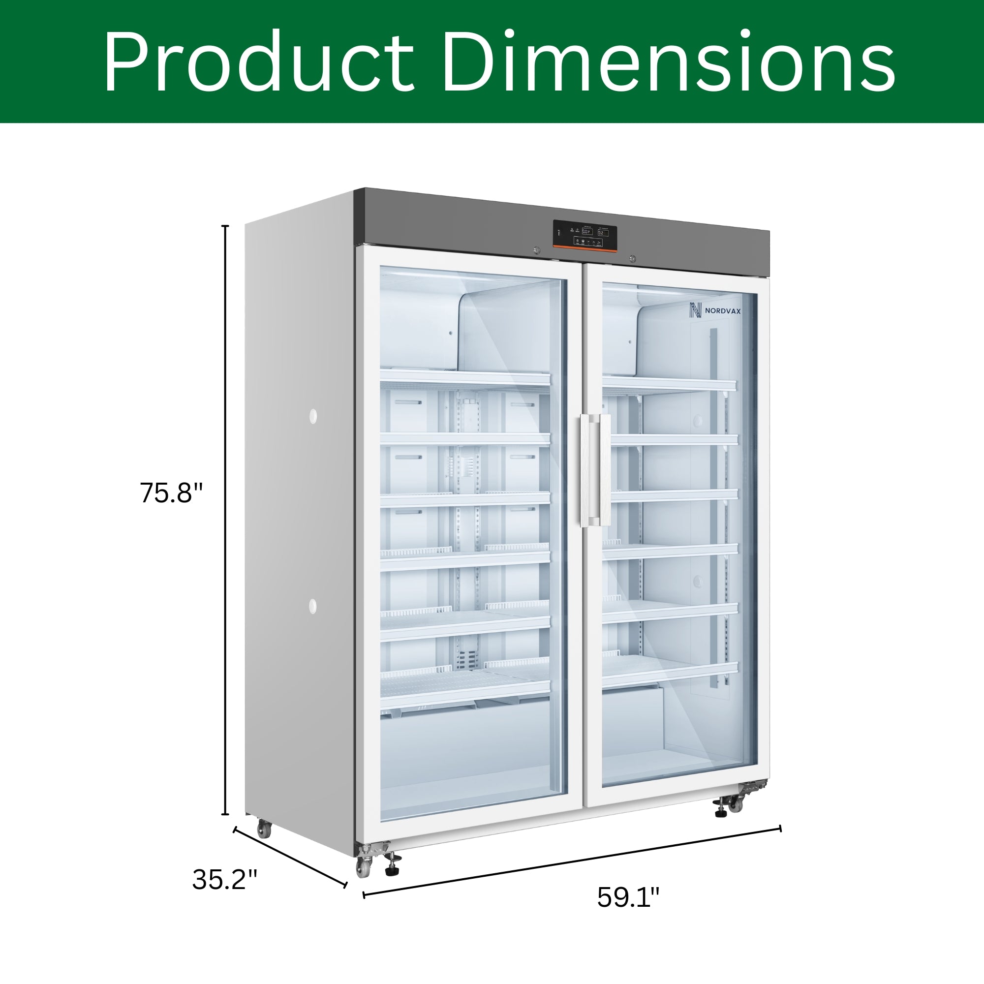 NordVax NOR-5L1366B  (48.24 Cu.Ft)  Vaccine/Medical Refrigerator