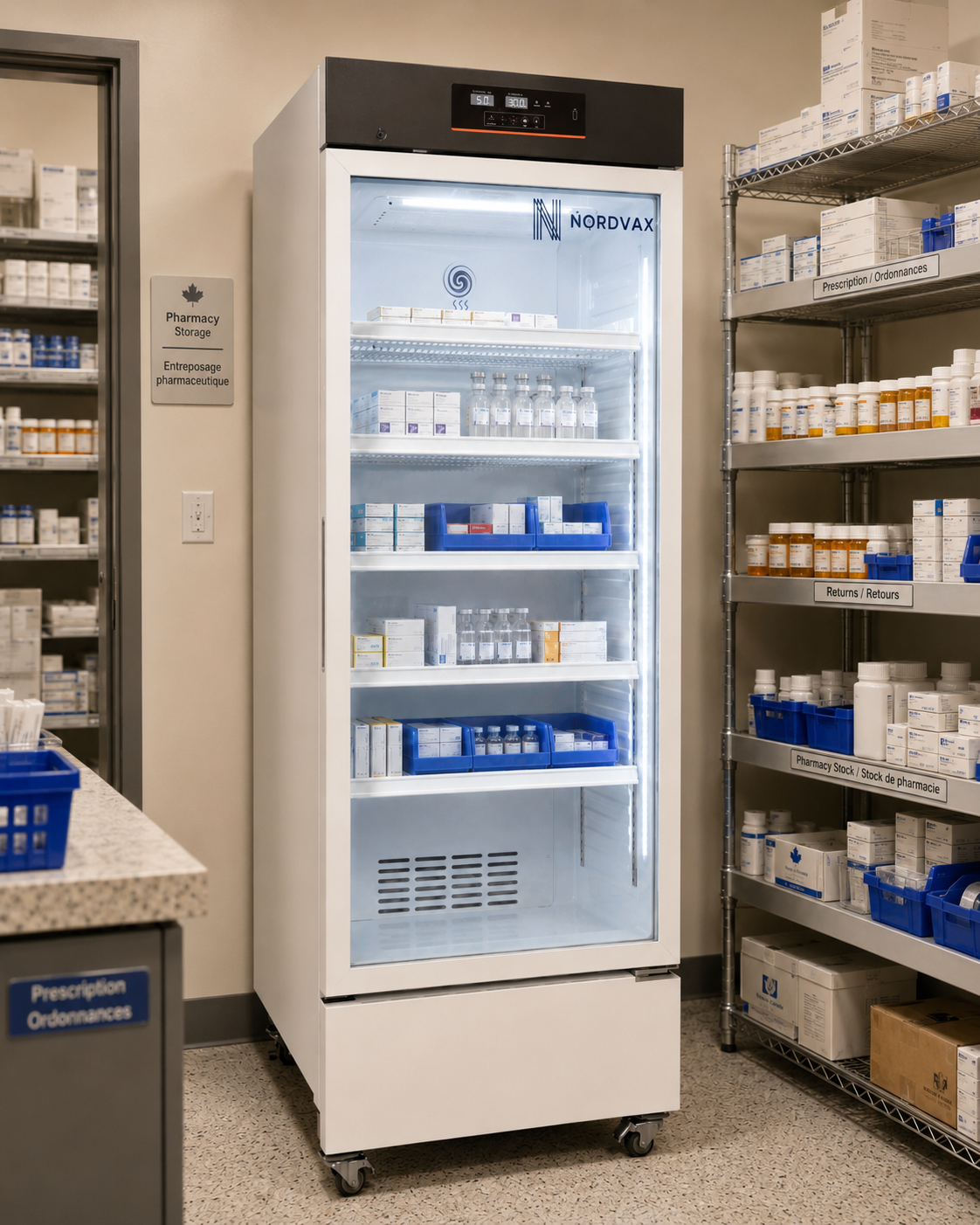 NordVax NOR-5L316 (11.16 Cu.ft) Upright Vaccine/Medical Refrigerator