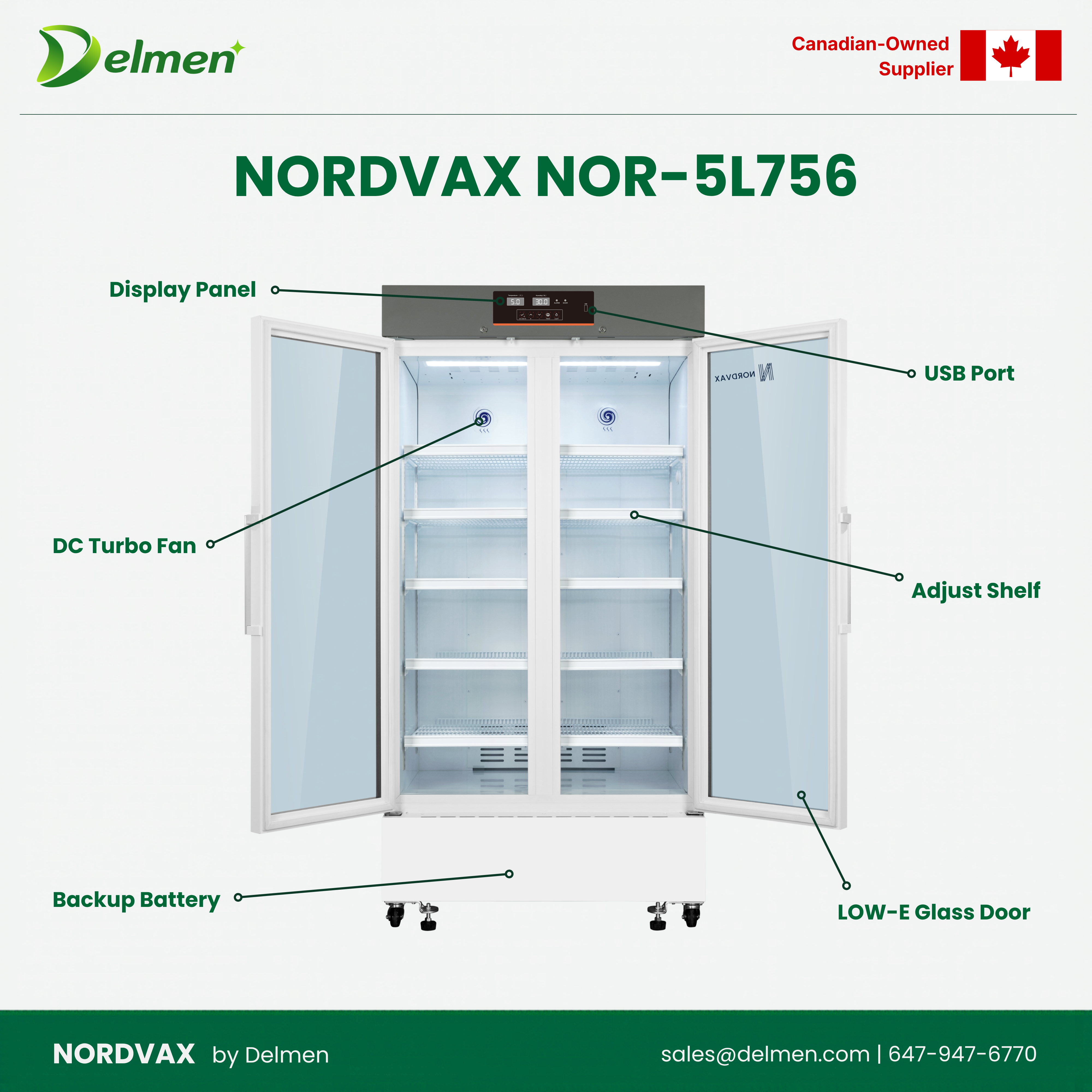 NordVax NOR-5L756 (26.700 Cu.Ft)  Vaccine/Medical Refrigerator
