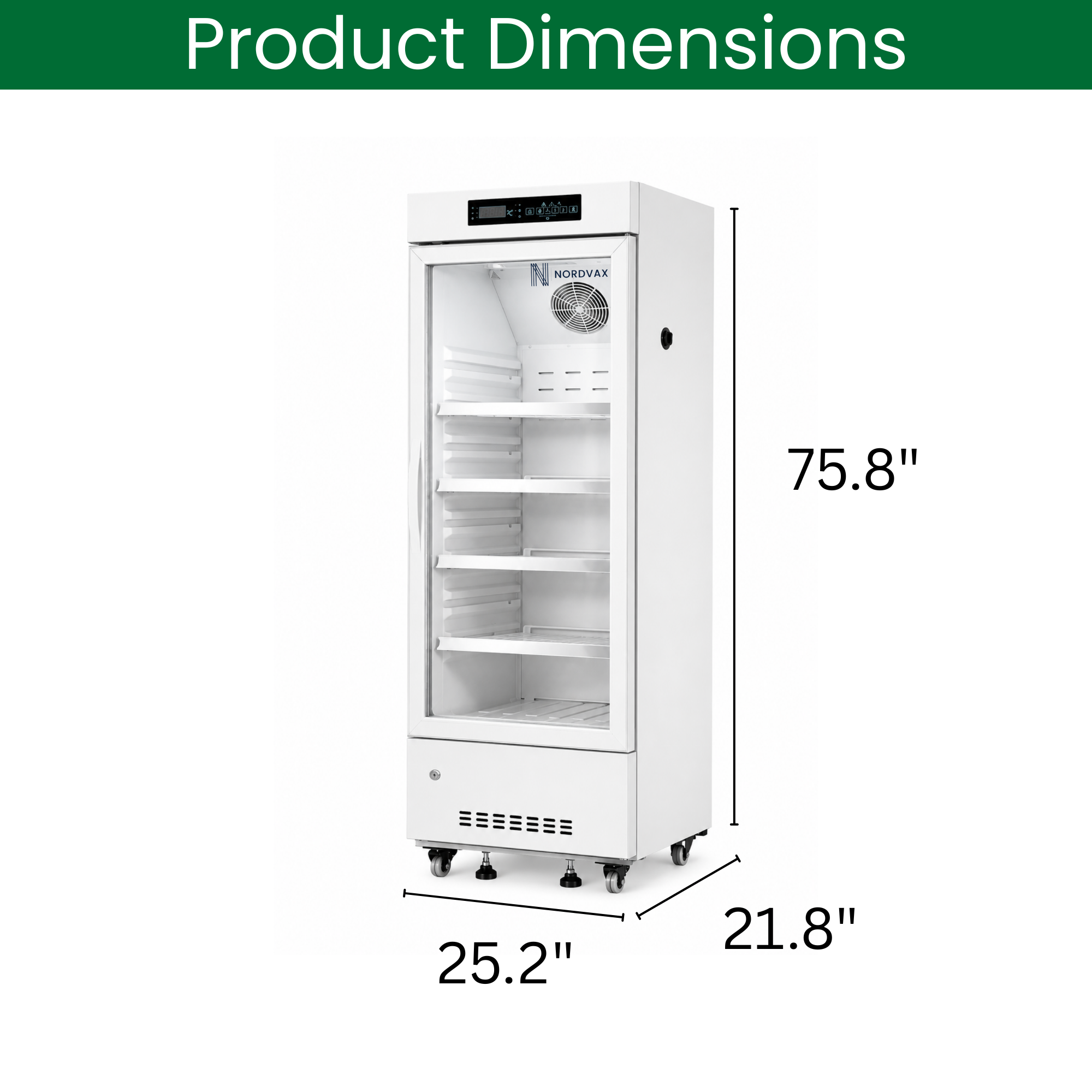 NordVax NOR-Lite-395L (13.95 cu ft) · Single-Door Upright Vaccine/Medical Refrigerator