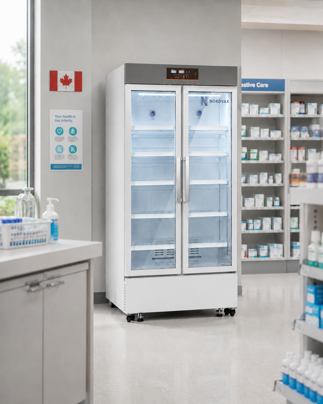 NordVax NOR-5L756 (26.700 Cu.Ft) Double Door  Vaccine/Medical Refrigerator